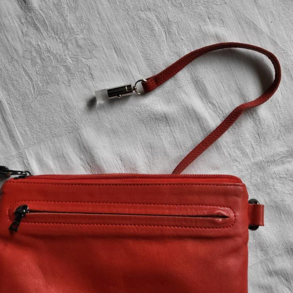 Red leather RUDSAK crossbody bag - Picture 11 of 15